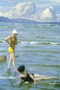 Girls Bathing painting by Paul Gustave Fischer