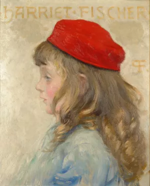 Harriet Fischer, in Profile painting by Paul-Gustave Fischer