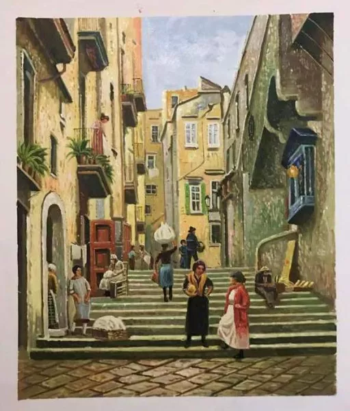 Naples Street Scene by Paul-Gustave Fischer - Oil Painting Reproduction