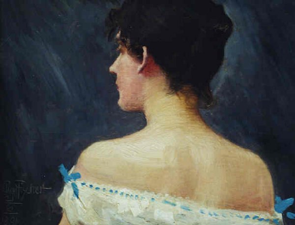 Main Product Photo of Portrait of Lady Painting by Paul Gustave Fischer