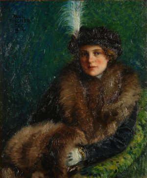 Portrait of Lisa Orth by Paul-Gustave Fischer Oil Painting