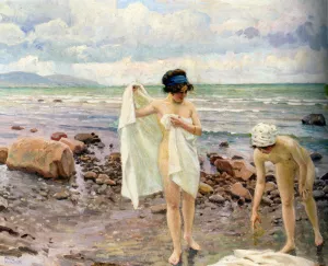 The Bathers by Paul Gustave Fischer - Oil Painting Reproduction