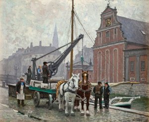 The Church of Holmen by Paul-Gustave Fischer Oil Painting