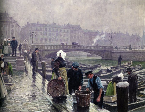 Main Product Photo of Ved Gammel Strand Painting by Paul Gustave Fischer
