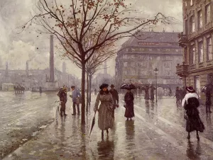 Vesterbrogade by Paul Gustave Fischer - Oil Painting Reproduction