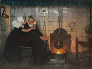 Ein Wunsch by Paul Hoecker Oil Painting