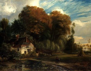 Caretaker's Cottage in the Forest of Compiegne by Paul Huet Oil Painting