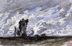 Fontenay-aux-Roses by Paul Huet Oil Painting