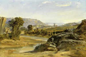 Landscape in the South of France painting by Paul Huet