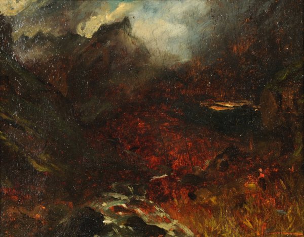 Le Val d'Enfer au pied du Sancy  by Paul Huet - Hand-Painted Oil Painting Reproduction