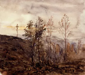Les bois de Sevres by Paul Huet Oil Painting
