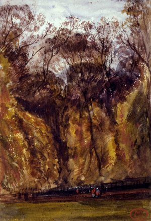 Les ormes a Saint-Cloud by Paul Huet Oil Painting