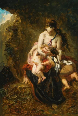 Medea by Paul Huet Oil Painting