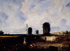 Moulins pres de la Glaciere by Paul Huet Oil Painting