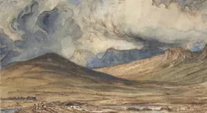 Mountains of Auvergne by Paul Huet Oil Painting
