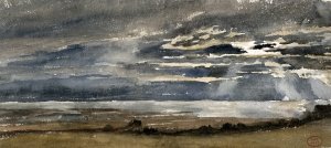 Soleil couchant by Paul Huet Oil Painting