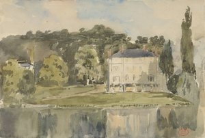 View of the Chateau at Folembray by Paul Huet Oil Painting
