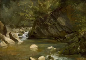 Woodland Stream by Paul Huet Oil Painting