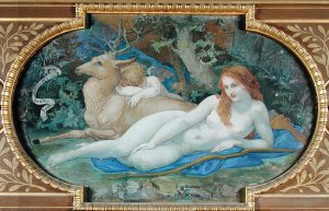 Diana in Repose by Paul Jacques Aime Baudry Oil Painting