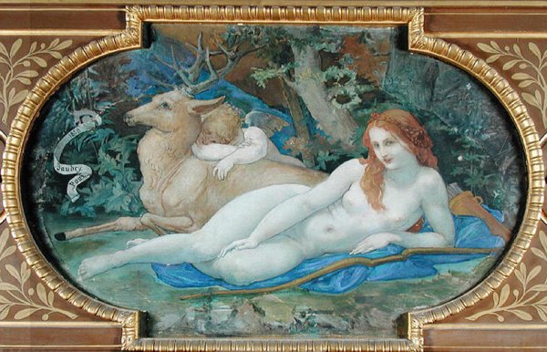 Diana in Repose by Paul Jacques Aime Baudry - Hand-Painted Oil Painting Reproduction