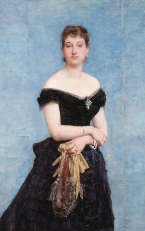 Madame Louis Singer by Paul-Jacques-Aime Baudry Oil Painting
