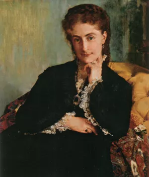 Portrait de Madame Louis Cezard by Paul Jacques Aime Baudry - Oil Painting Reproduction