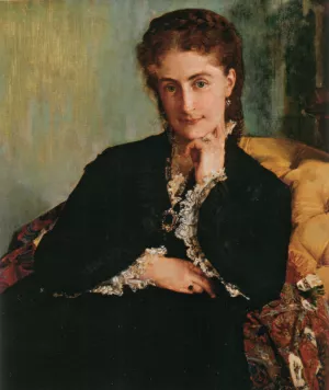 Portrait de Madame Louis Cezard Oil painting by Paul Jacques Aime Baudry