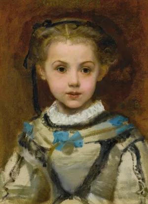 Portrait Of Guillemette De Lareinty Oil painting by Paul-Jacques-Aime Baudry