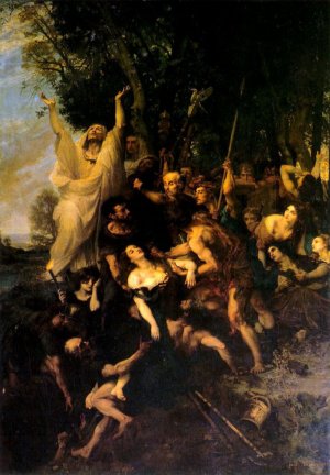 The Torment of Vestale by Paul Jacques Aime Baudry Oil Painting