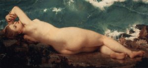 The Wave and the Pearl by Paul Jacques Aime Baudry Oil Painting
