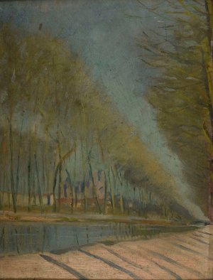 Bords du canal a Reims by Paul Jamot Oil Painting