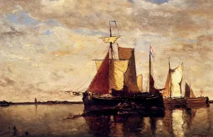 Dordrecht by Paul-Jean Clays Oil Painting