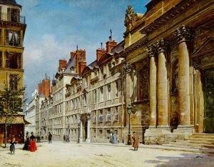 La Sorbonne by Paul-Joseph-Victor Dargaud Oil Painting