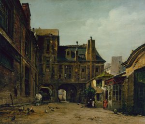 L'hotel de La Vieuville by Paul-Joseph-Victor Dargaud Oil Painting