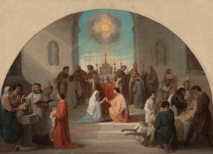 Les sept Sacrements by Paul Jourdy Oil Painting