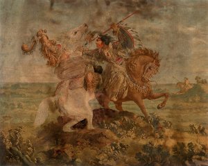 The Death of Omoxesisixany Or Big Snake by Paul Kane Oil Painting