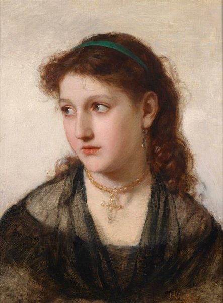 Main Product Photo of Madchenportrait Painting by Paul Kiessling
