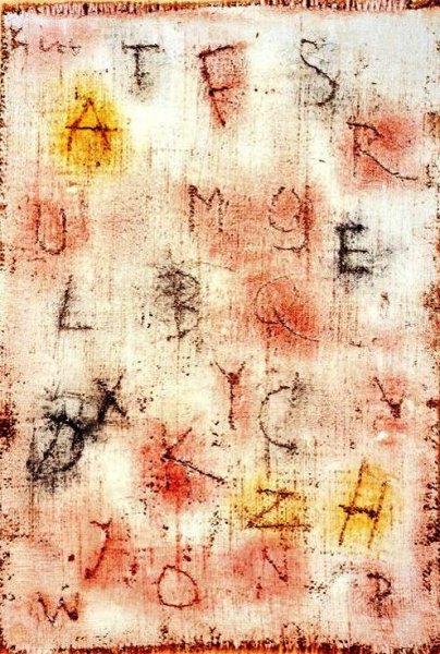 Main Product Photo of A B C for a Muralist Painting by Paul Klee