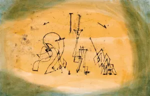 Abstract Trio by Paul Klee Oil Painting
