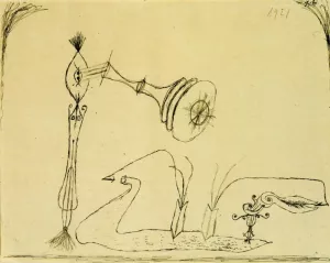 Apparatus for the Magnetic Treatment of Plants by Paul Klee - Oil Painting Reproduction