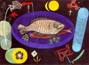 Around the Fish by Paul Klee - Oil Painting Reproduction