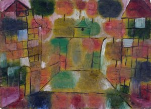 Baum und Architektur-Rhythmen by Paul Klee Oil Painting