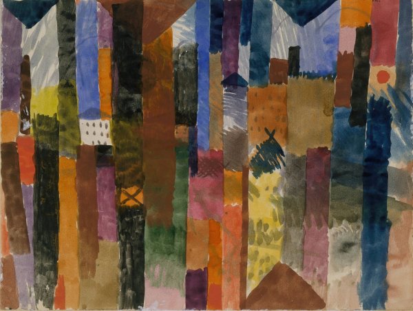 Before the Town  by Paul Klee - Hand-Painted Oil Painting Reproduction