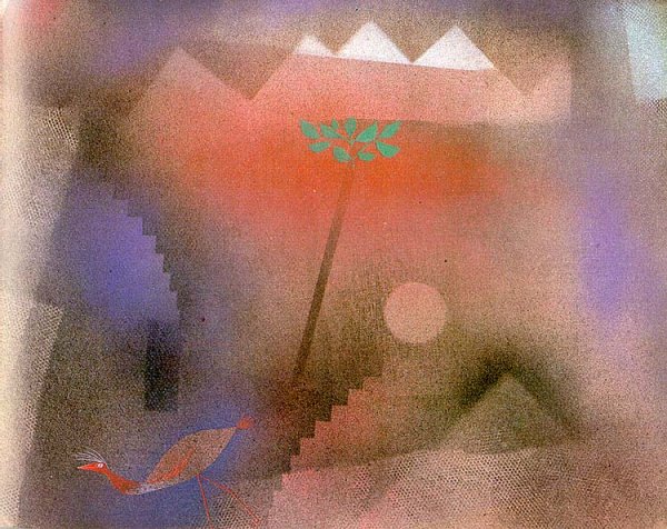 Bird Wandering Off by Paul Klee - Hand-Painted Oil Painting Reproduction