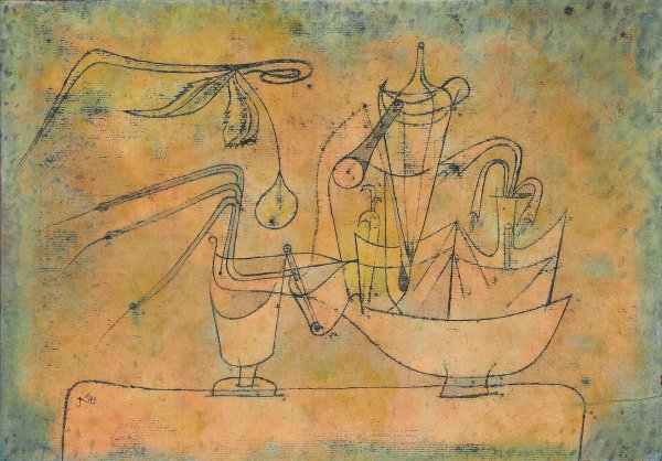 Birnen-Destillation  by Paul Klee - Hand-Painted Oil Painting Reproduction