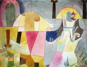Black Columns in a Landscape by Paul Klee - Oil Painting Reproduction