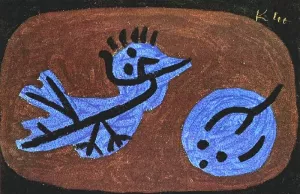Blue Bird Pumpkin by Paul Klee - Oil Painting Reproduction