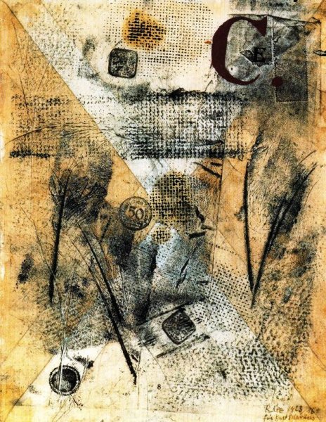Main Product Photo of C for Kurt Schwitters Painting by Paul Klee