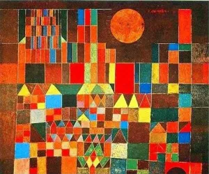 Castle and Sun painting by Paul Klee