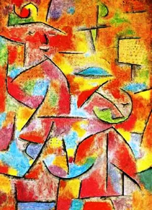 Child and Aunt by Paul Klee - Oil Painting Reproduction